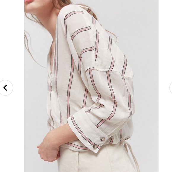 UO Lennox Surplice Crop Blouse - Picture 2 of 10